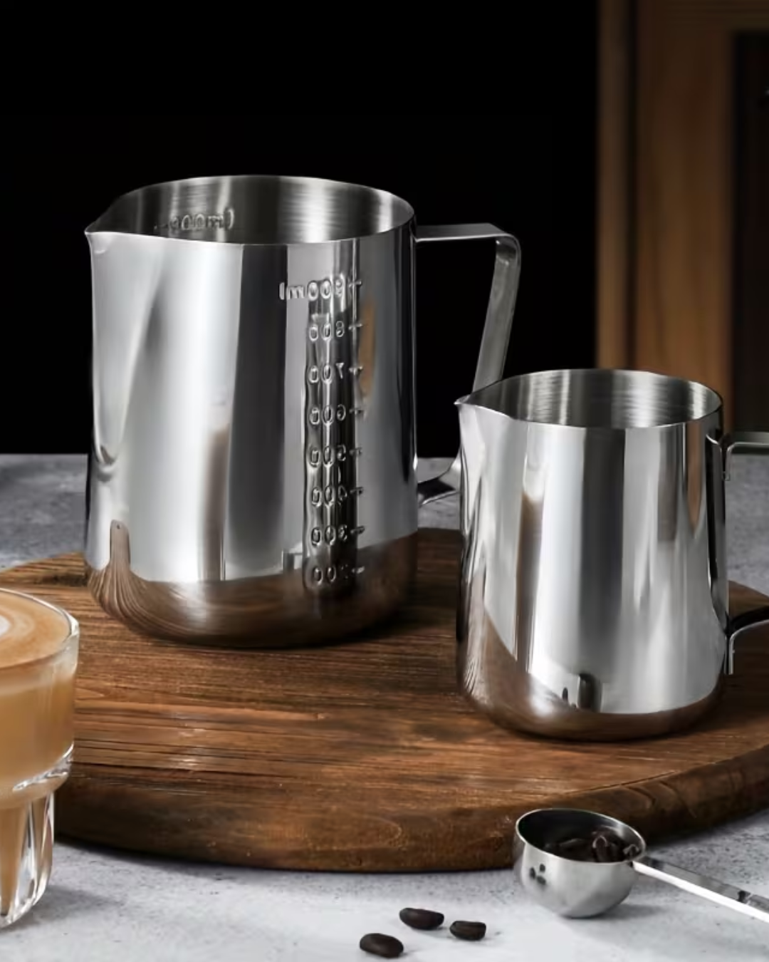 Recipiente de cera de acero inoxidable de 900 ml con cuchara
