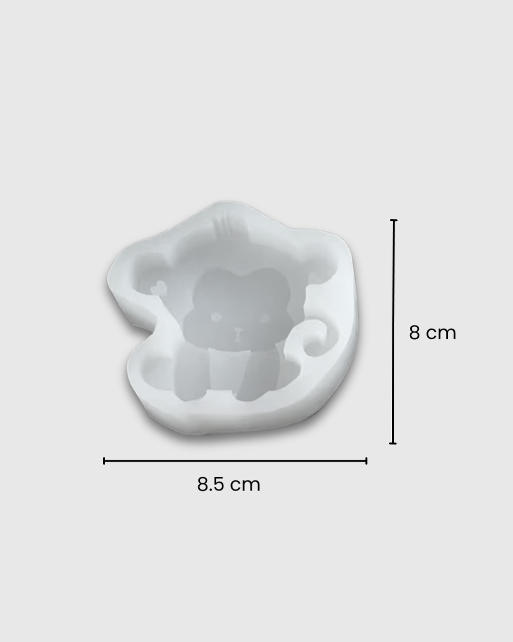 Molde de silicona en forma de mono