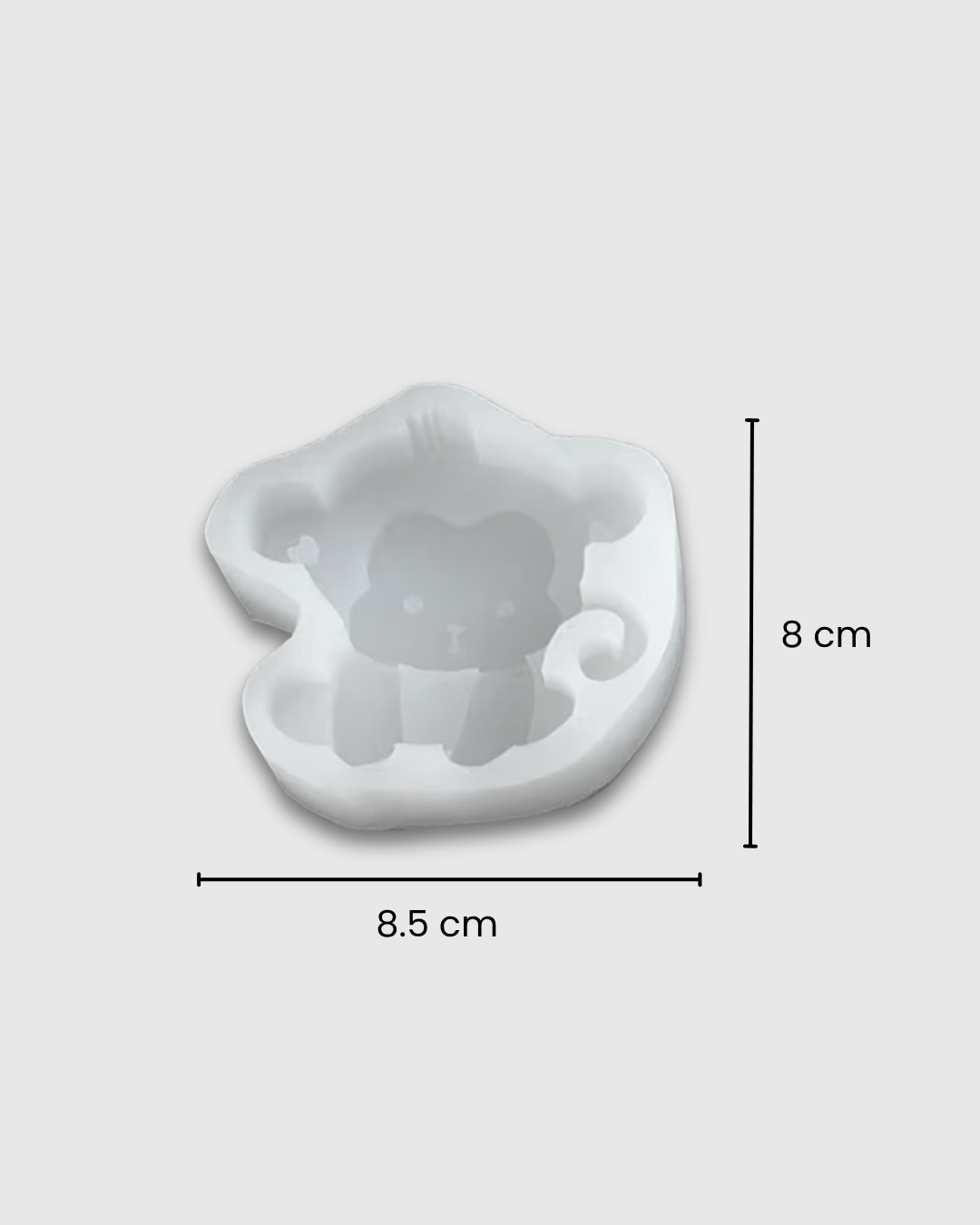 Molde de silicona en forma de mono