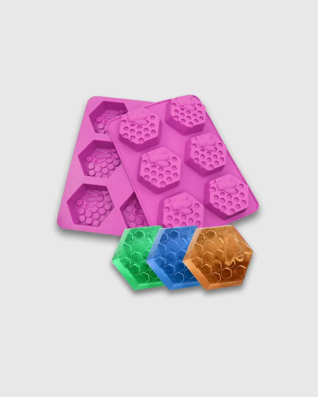 Molde de Silicona para Jabones Colmena con Abeja