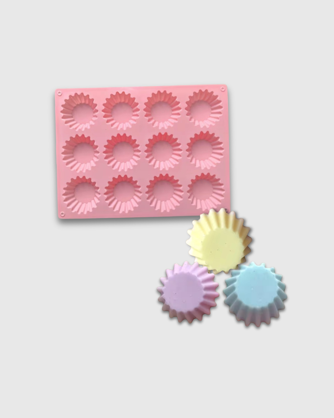 Molde de silicona base cupcake, tarta y muffin