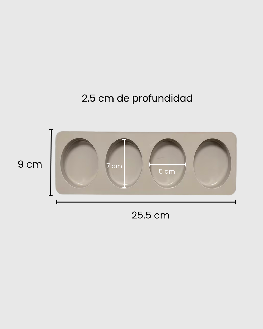 Molde de Silicona Ovalado para Jabón