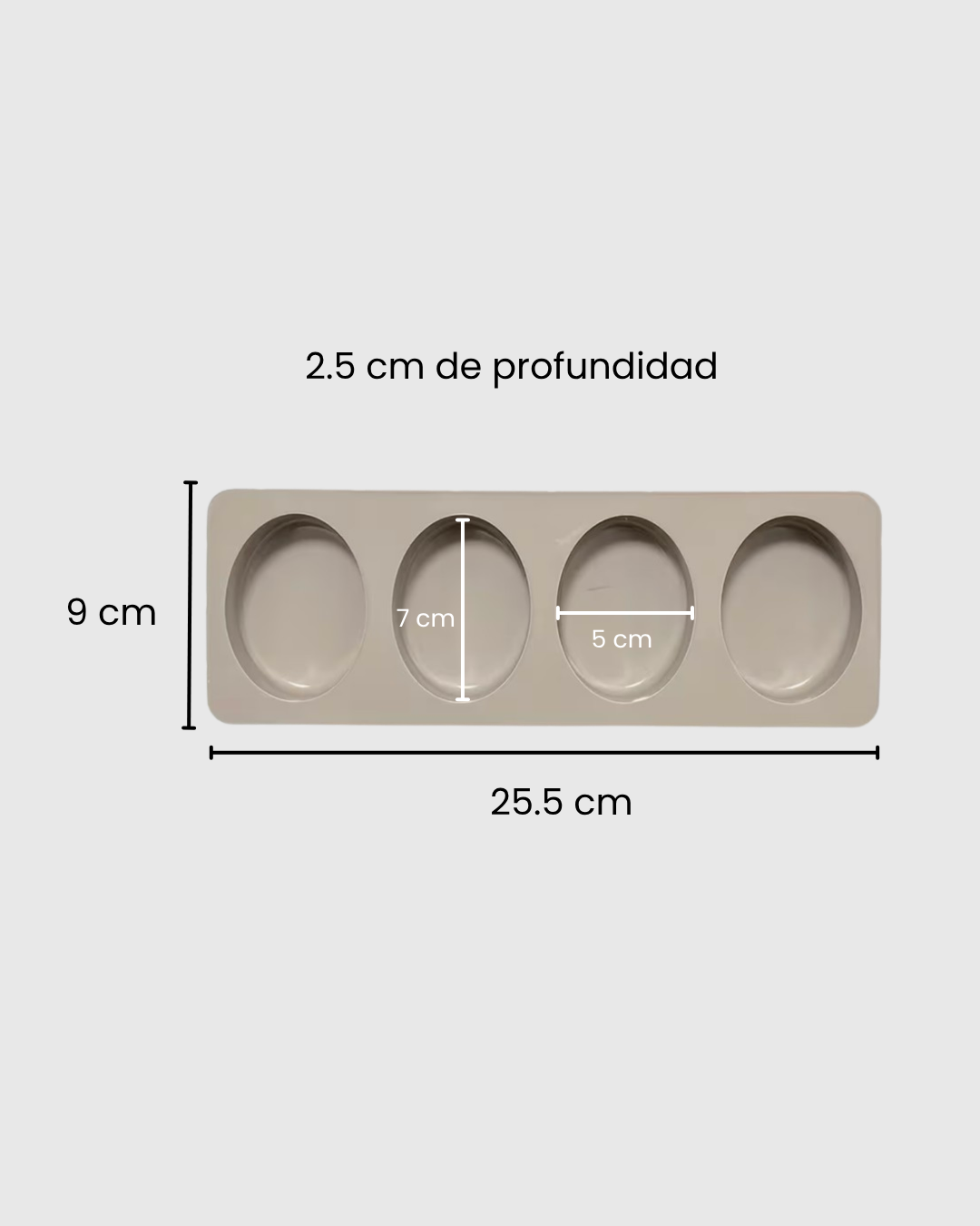 Molde de Silicona Ovalado para Jabón