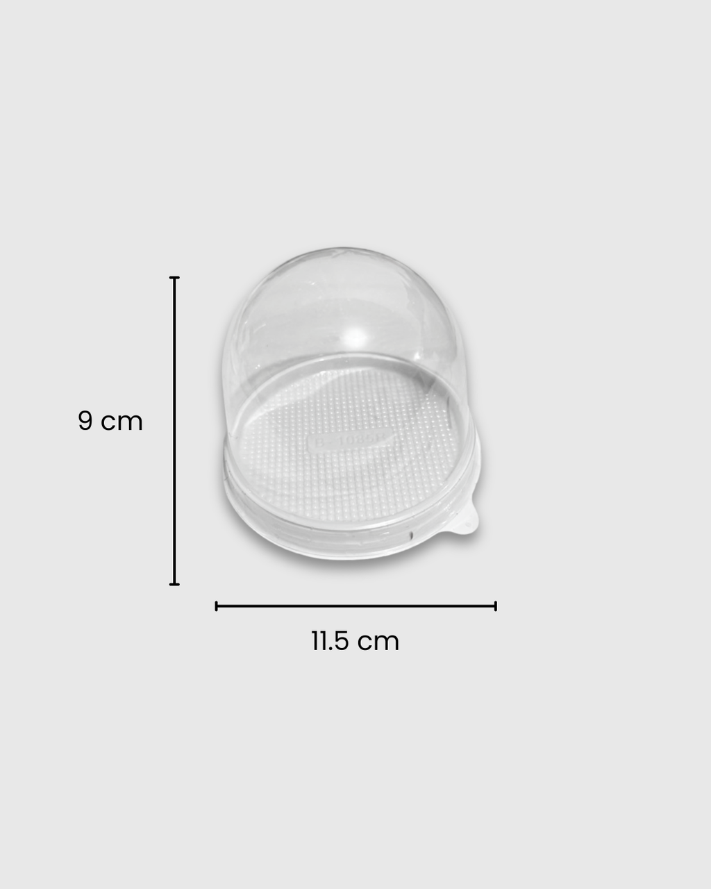 10 Recipientes Transparentes con Tapa Domo (Cúpula)