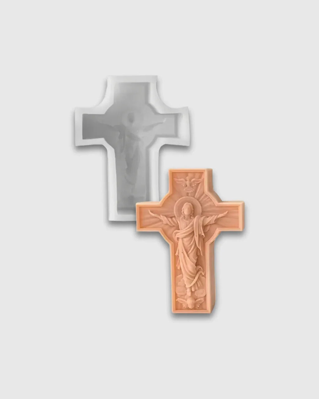 Molde de silicona cruz de cristo