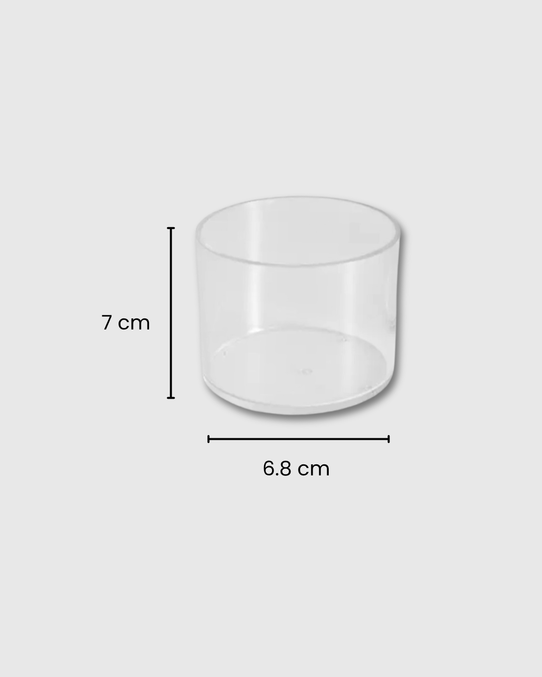 Recipiente Transparente en Policarbonato 7cm de alto