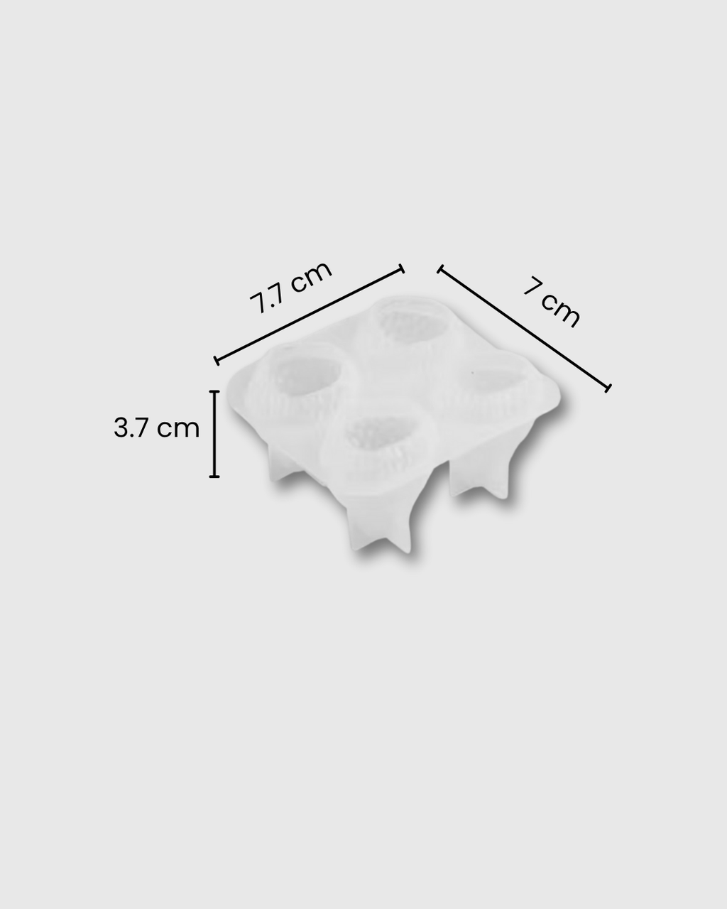Molde de silicona en forma de fresa (x4 cavidades)