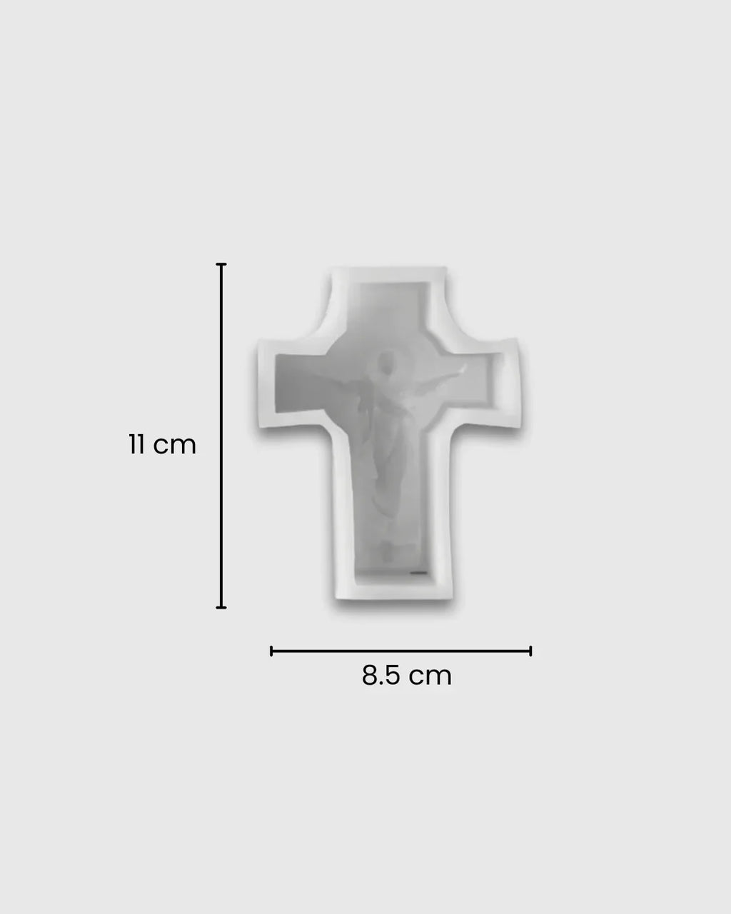Molde de silicona cruz de cristo
