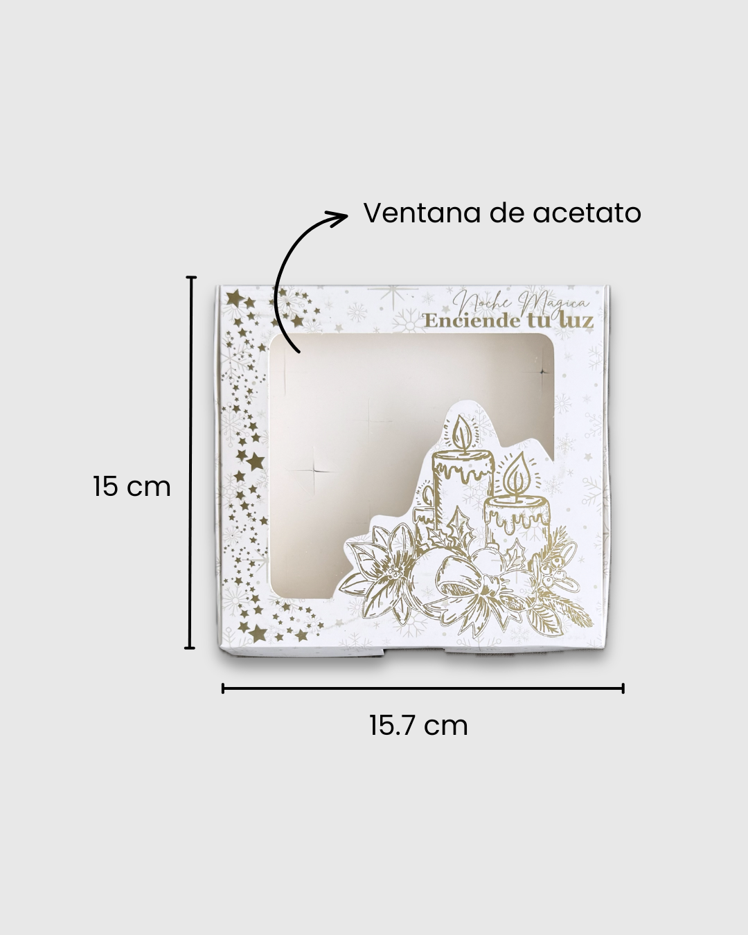 Caja navideña 15.7x15x1.7cm