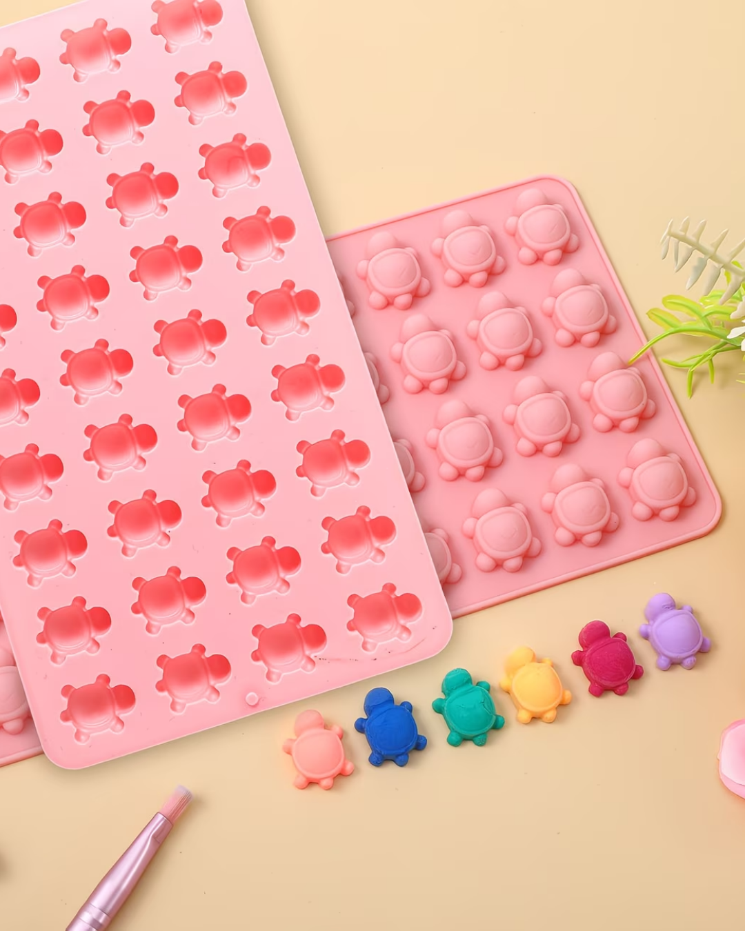 Molde de silicona mini tortugas con 36 cavidades