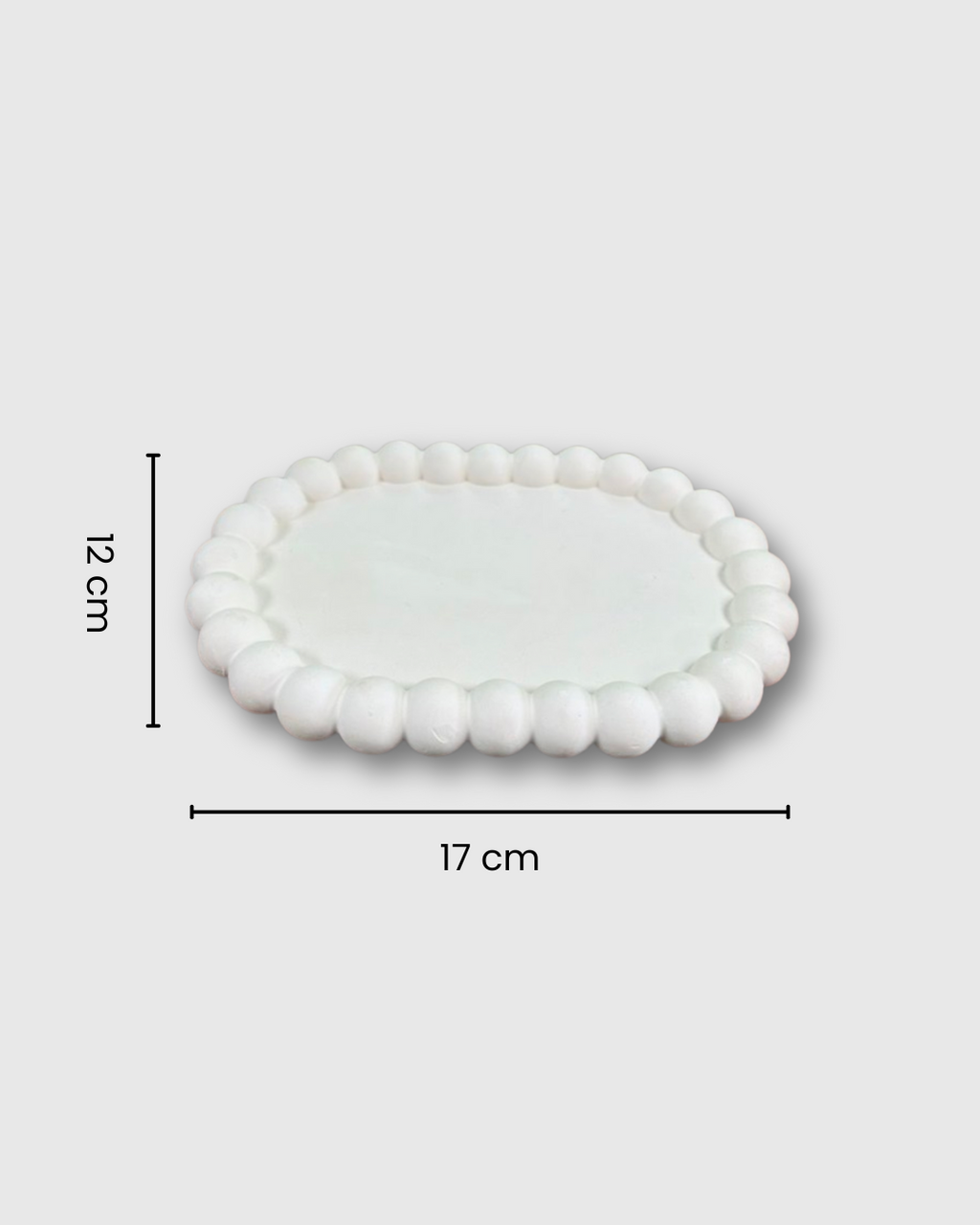 bandeja borde perlado para soporte velas 