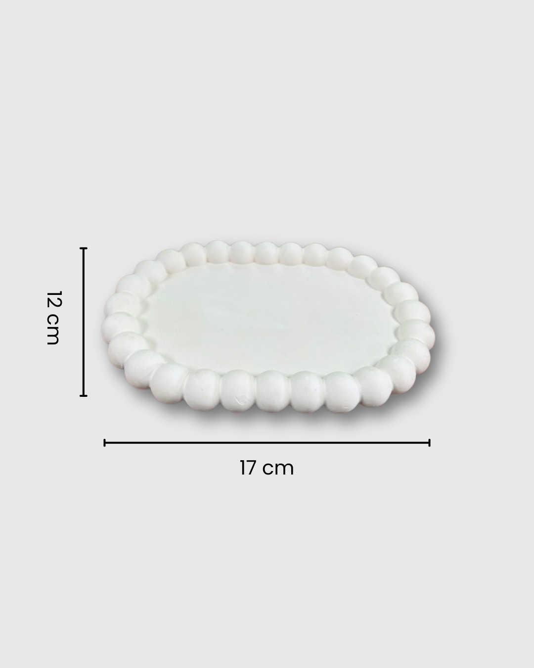 bandeja borde perlado para soporte velas 