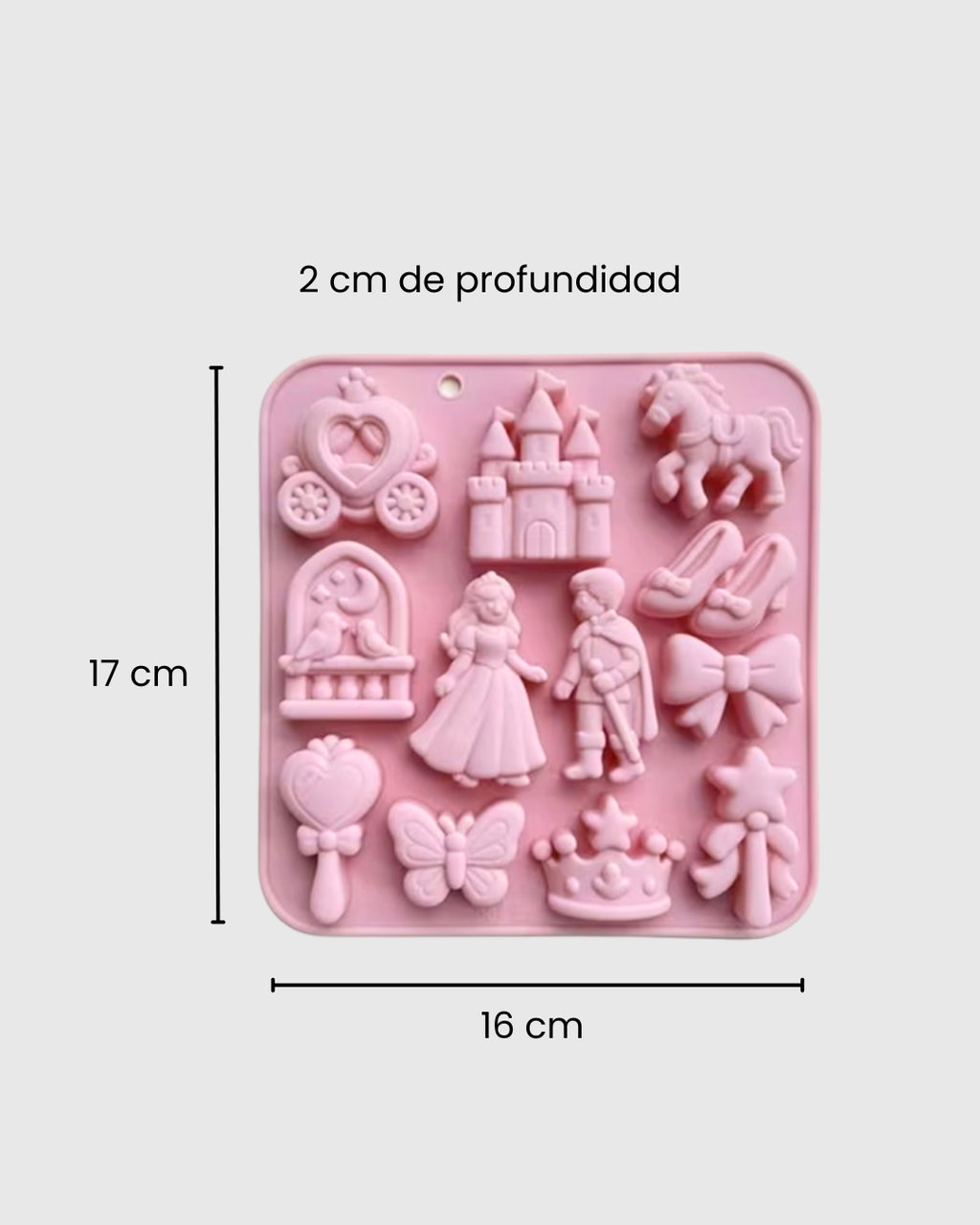 Molde de Silicona princesa – 12 Cavidades