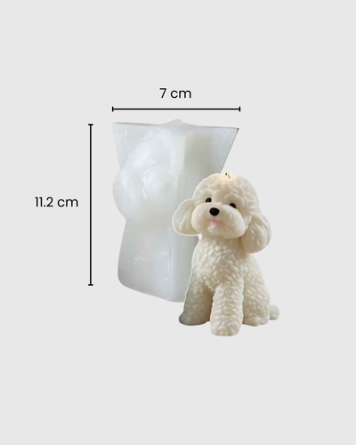 Molde de Silicona en Forma de French Poodle