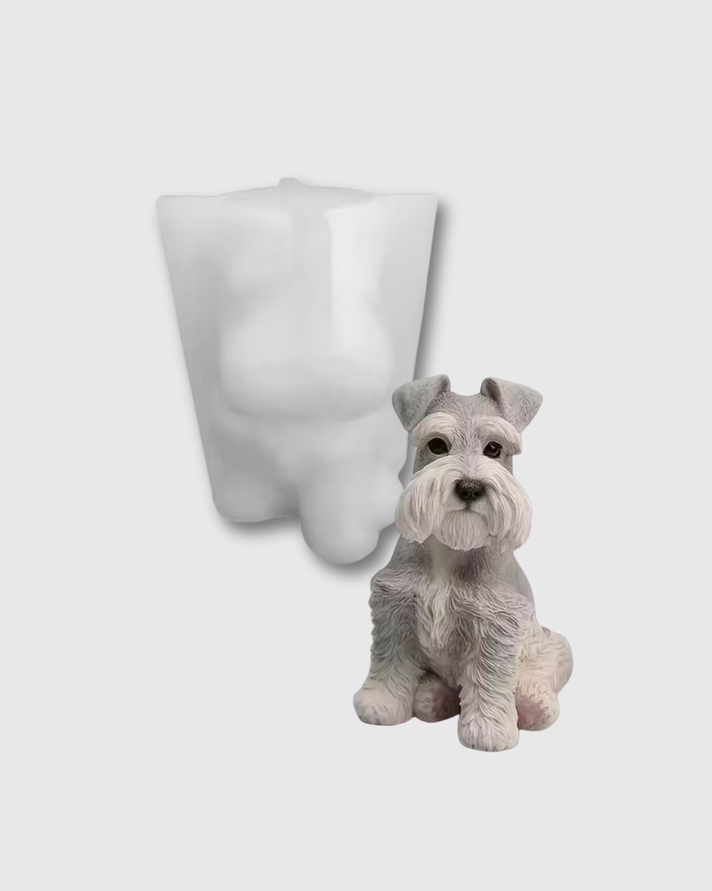 Molde de Silicona en Forma de Perro Schnauzer