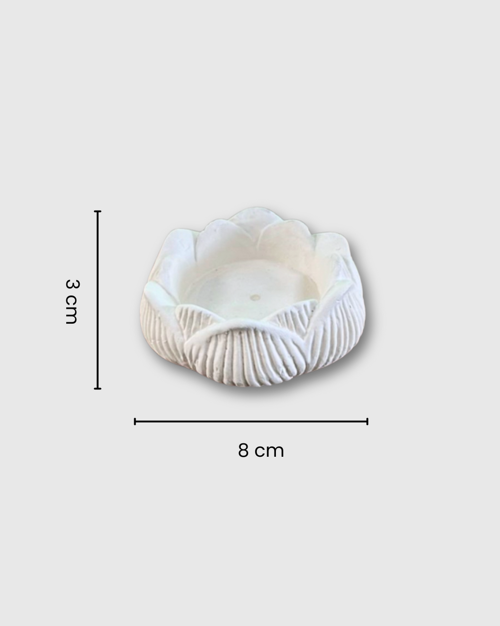 recipiente para vela en yeso