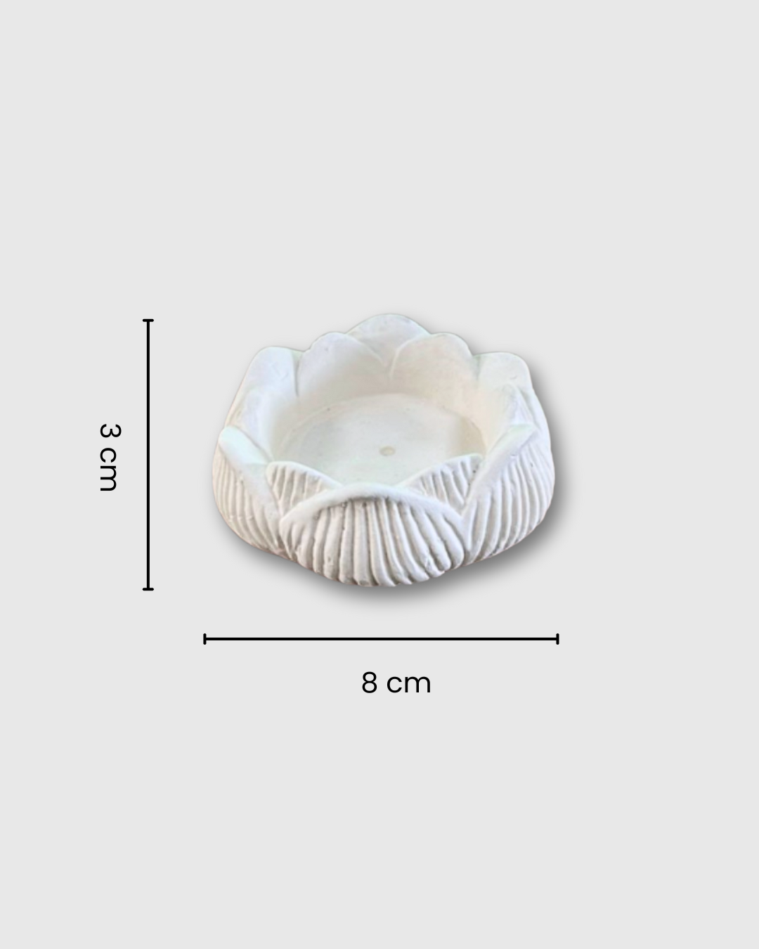 recipiente para vela en yeso