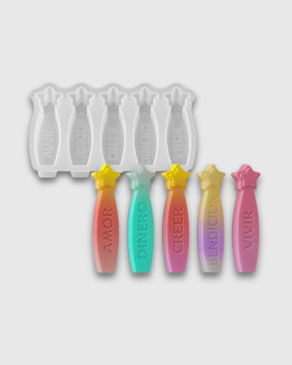 Molde de Silicona x5 Velas Pequeñas de Deseos 1