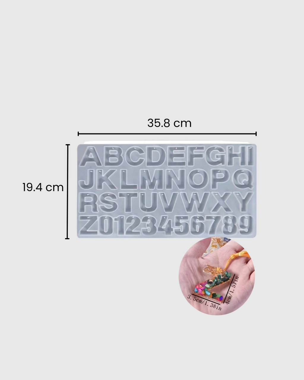 Molde de Silicona para Colgantes de Letras Grandes