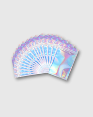 Bolsas Holográficas Resellables – Cierre Hermético Ziplock para Almacenamiento y Presentación