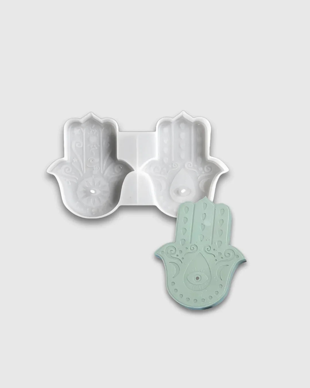 Molde de Silicona Base Mano de Hamsa x2 Cavidades