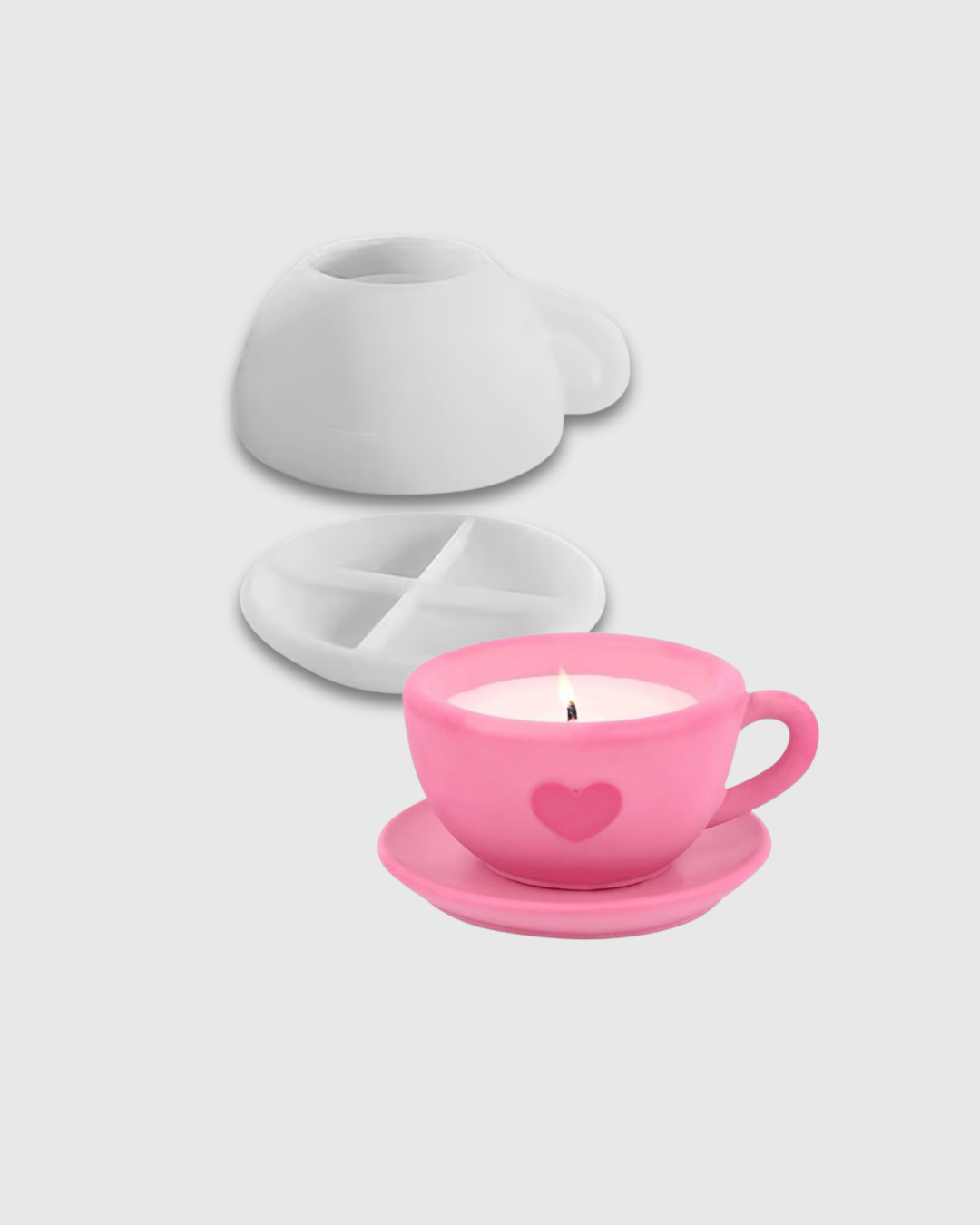 Set de Moldes de Silicona en forma de taza y bandeja