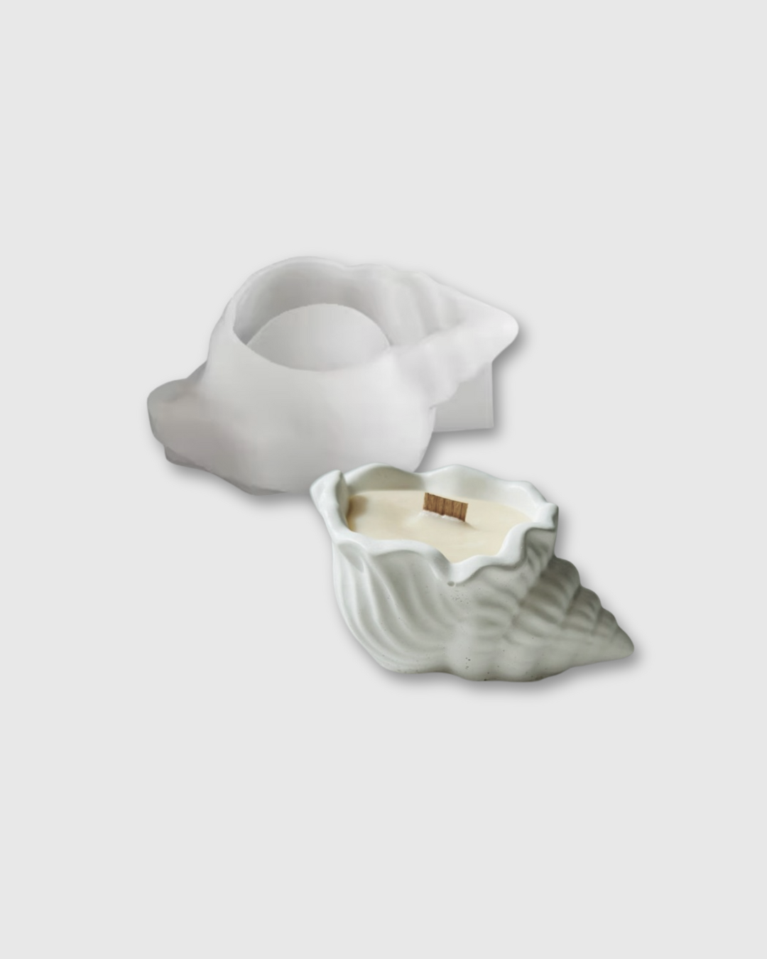 Molde de Silicona Recipiente / Bandeja en Forma de Concha Marina