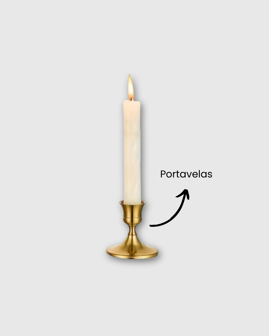 Portavelas Vintage de Latón