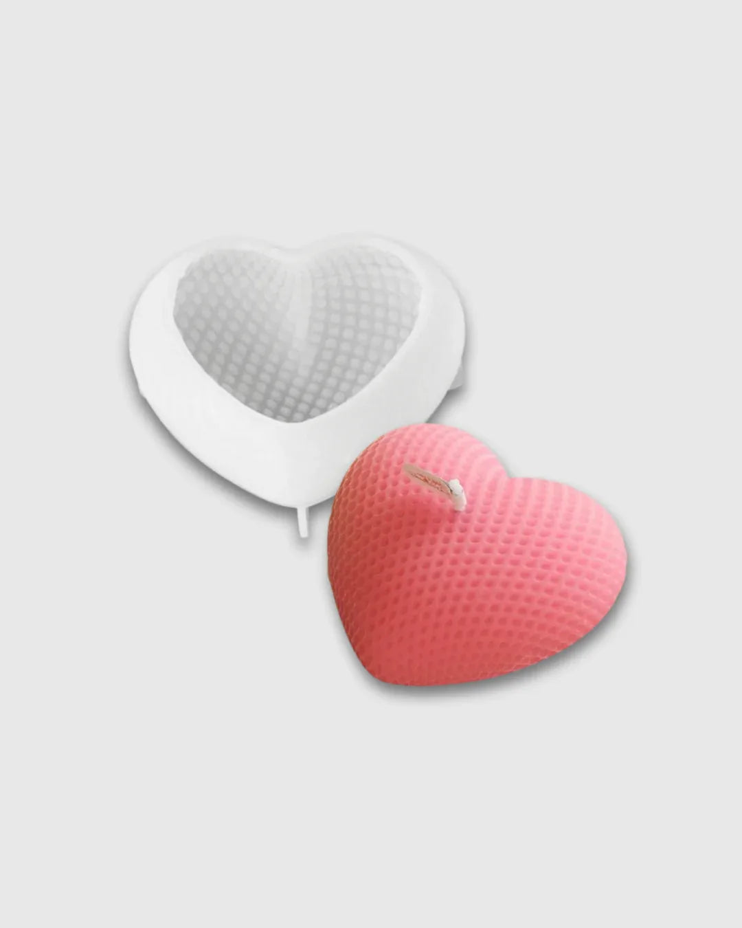 Molde de silicona corazón tejido 3D