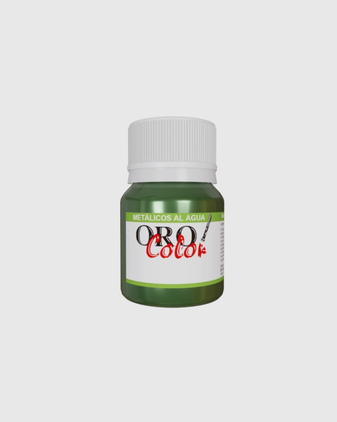Pintura metálica verde navidad para velas 30ml