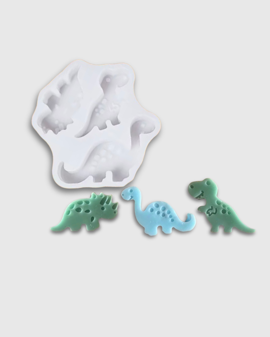 Molde de Silicona 3 Dinosaurios Pequeños