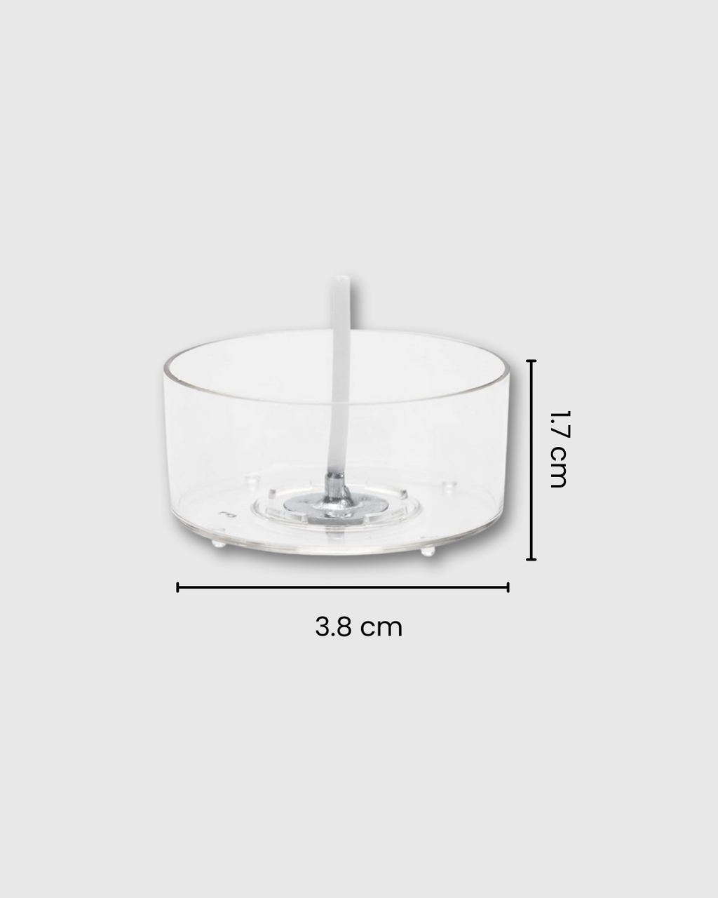 vasos transparentes de policarbonato velas de te