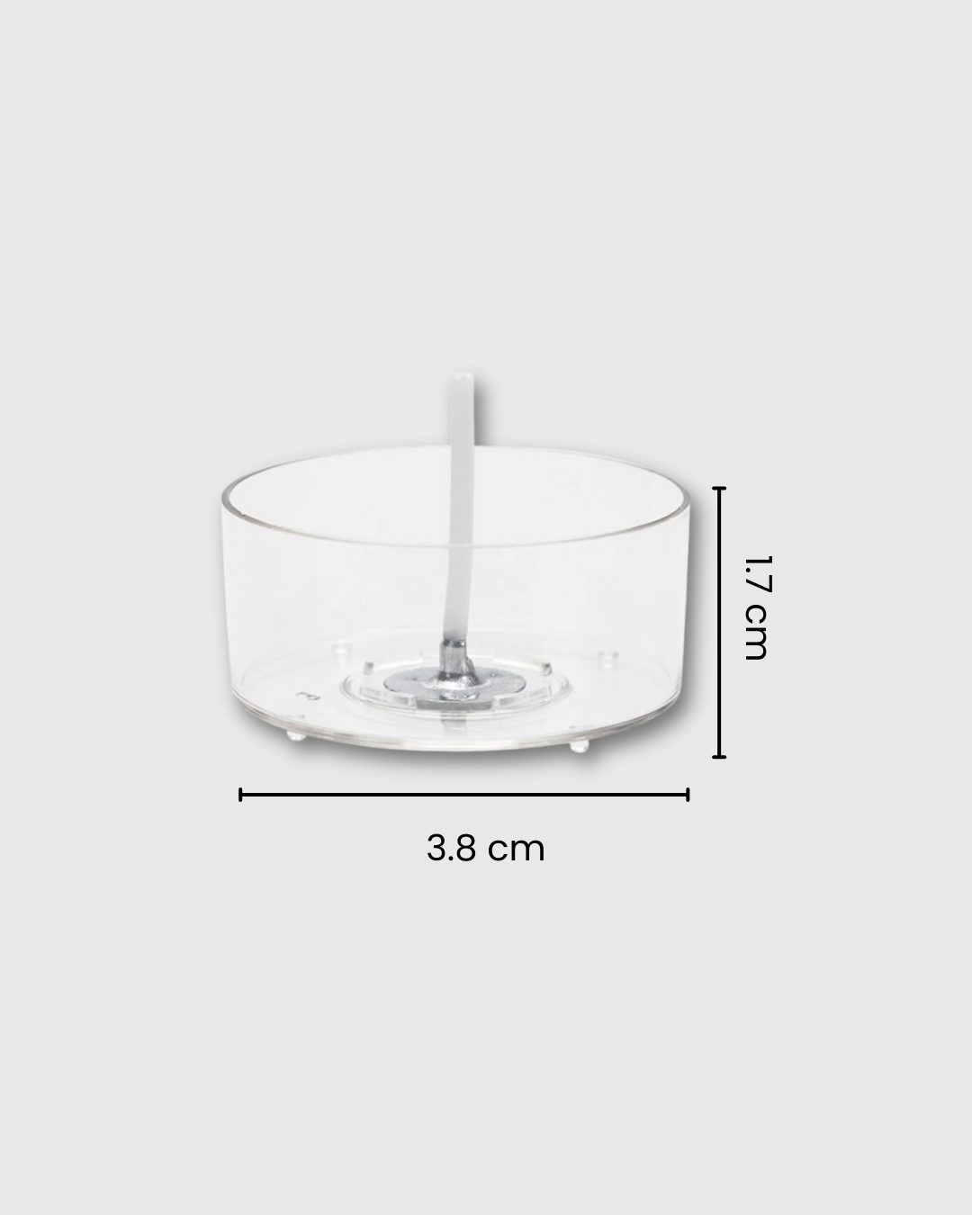 vasos transparentes de policarbonato velas de te