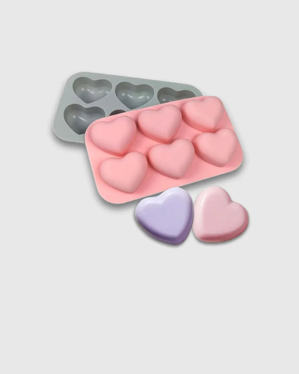 Molde de Silicona Corazones x6 Cavidades