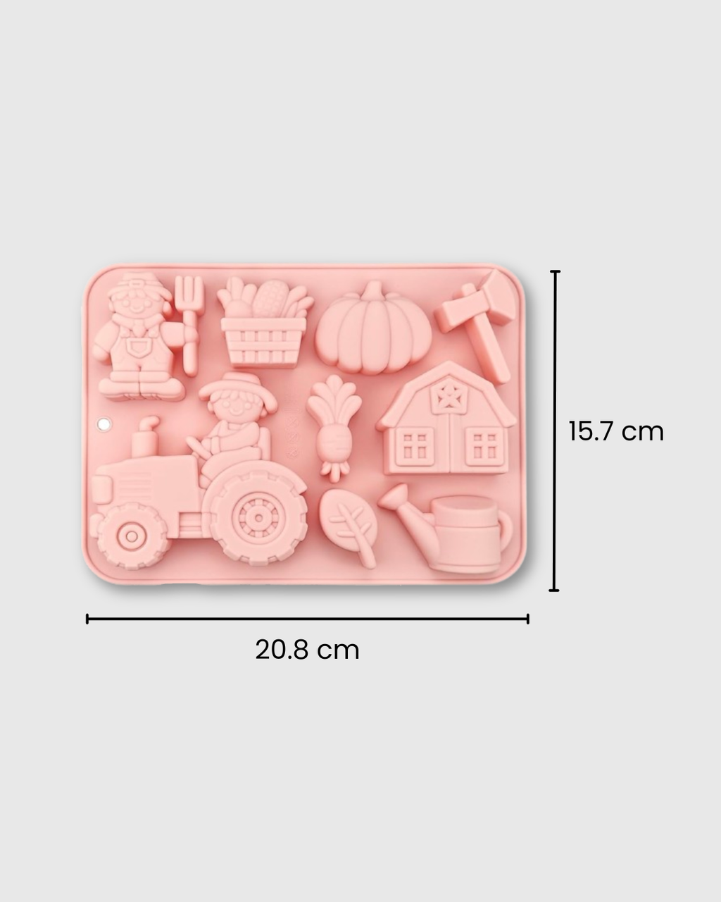 Molde de Silicona Estilo Granja - 9 cavidades