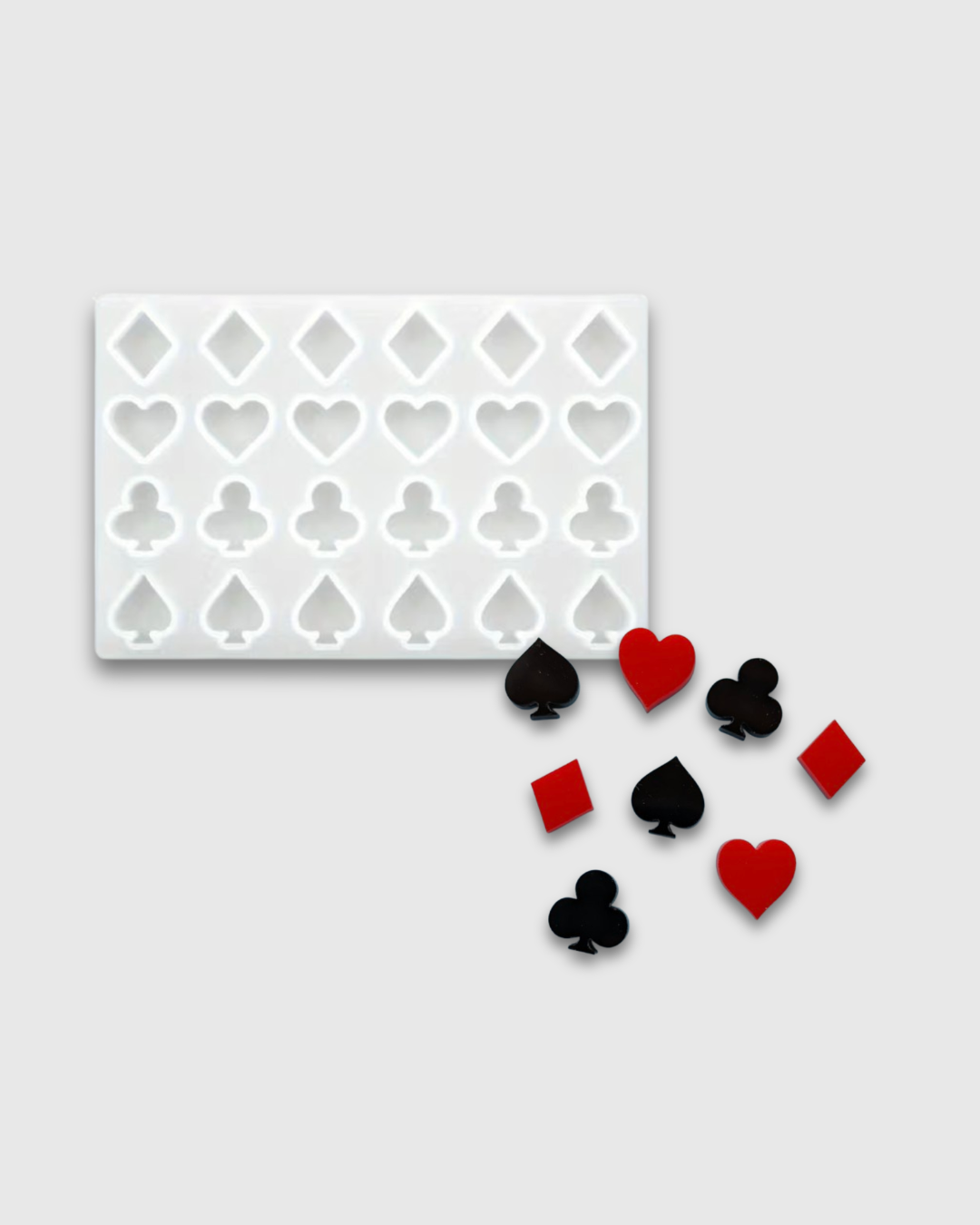 Molde de silicona de figuras de naipe pequeñas - poker