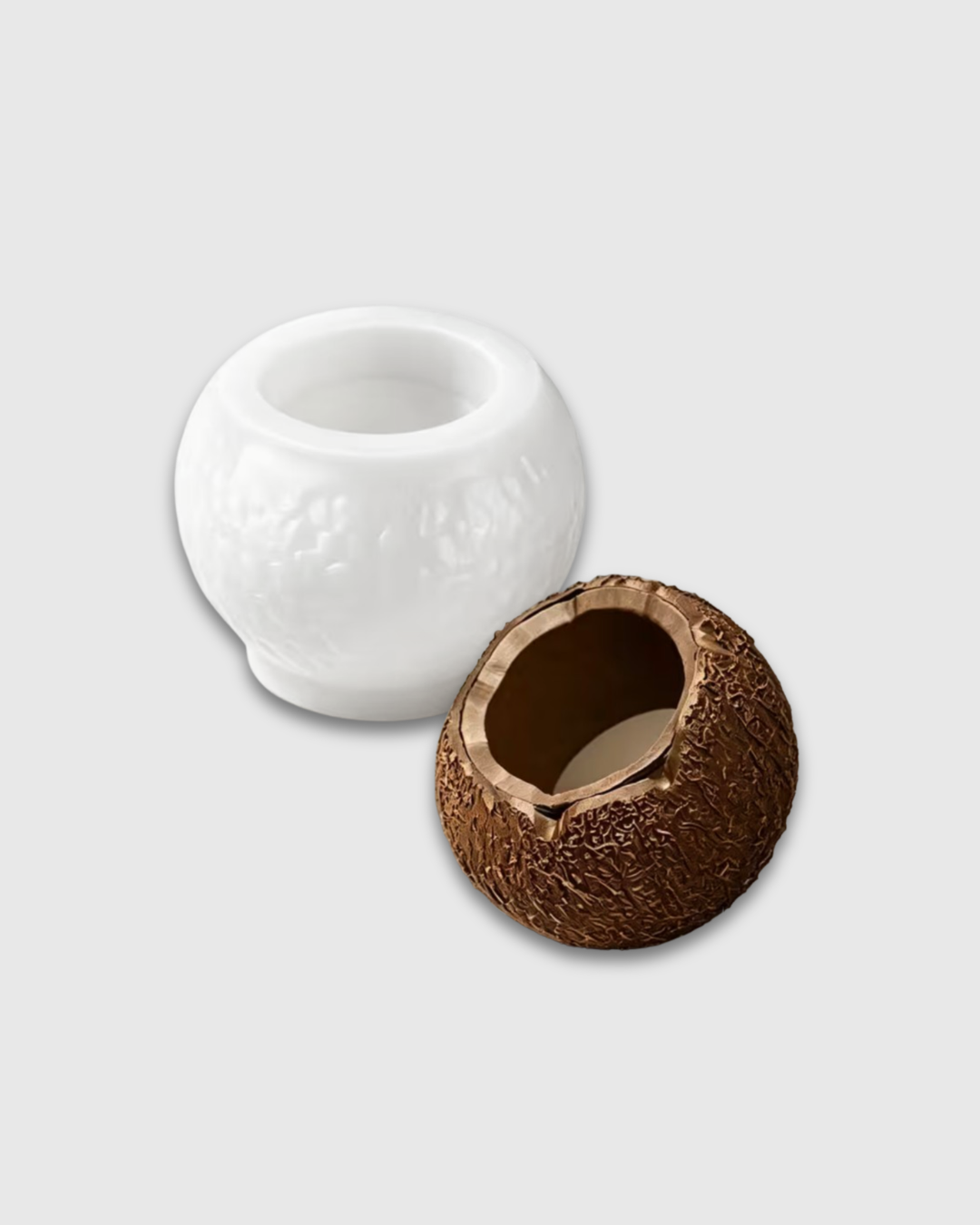 molde de silicona para velas con forma de concha de coco