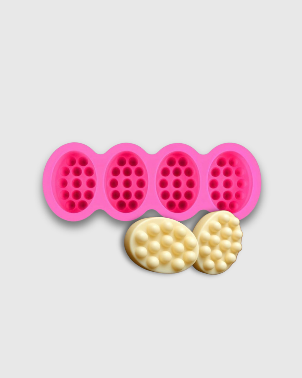 Molde de Silicona para Jabón de Masaje – 4 Cavidades