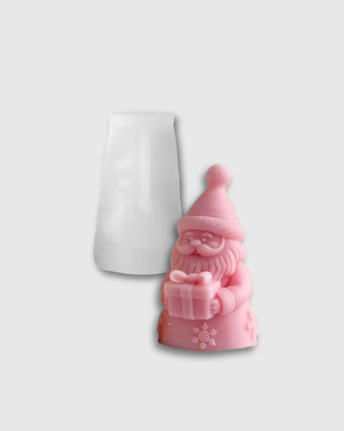 Molde de silicona en forma de Papá Noel con regalo