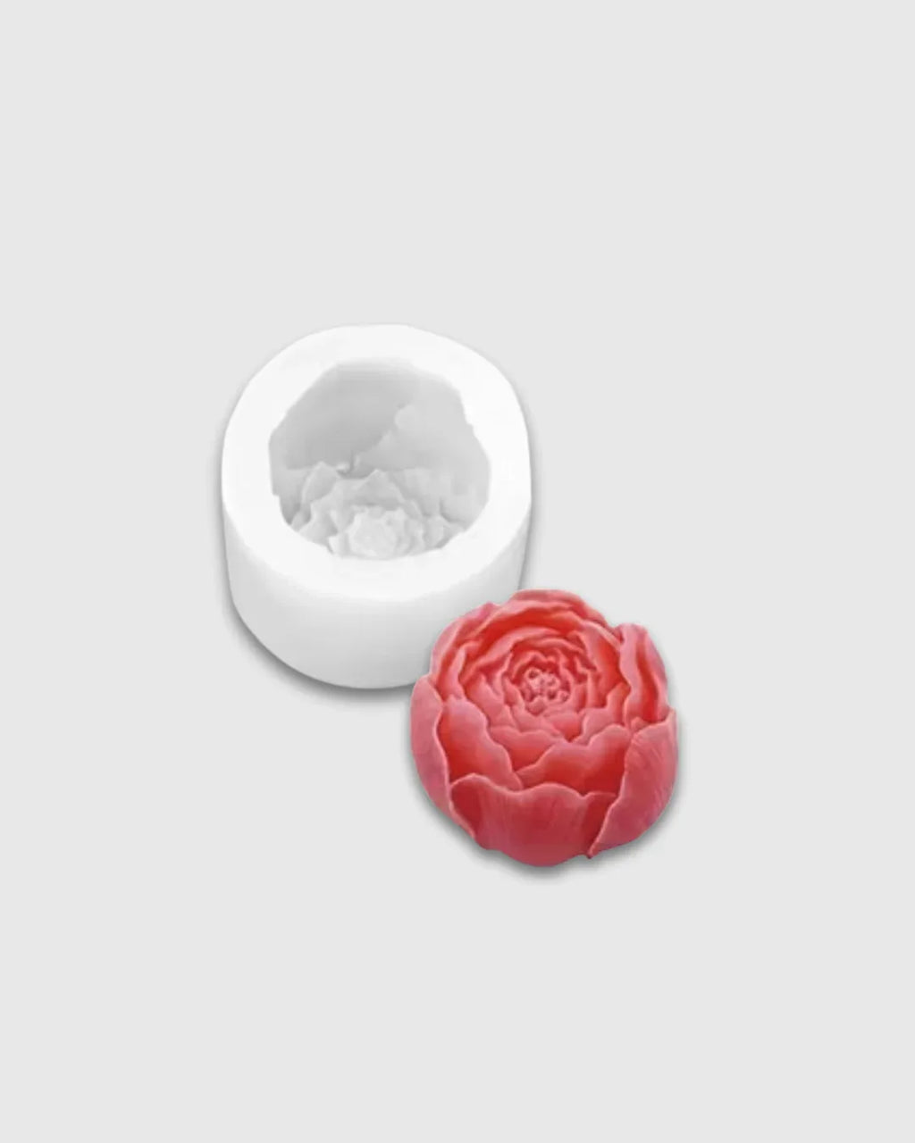 Molde de silicona en forma de rosa realista
