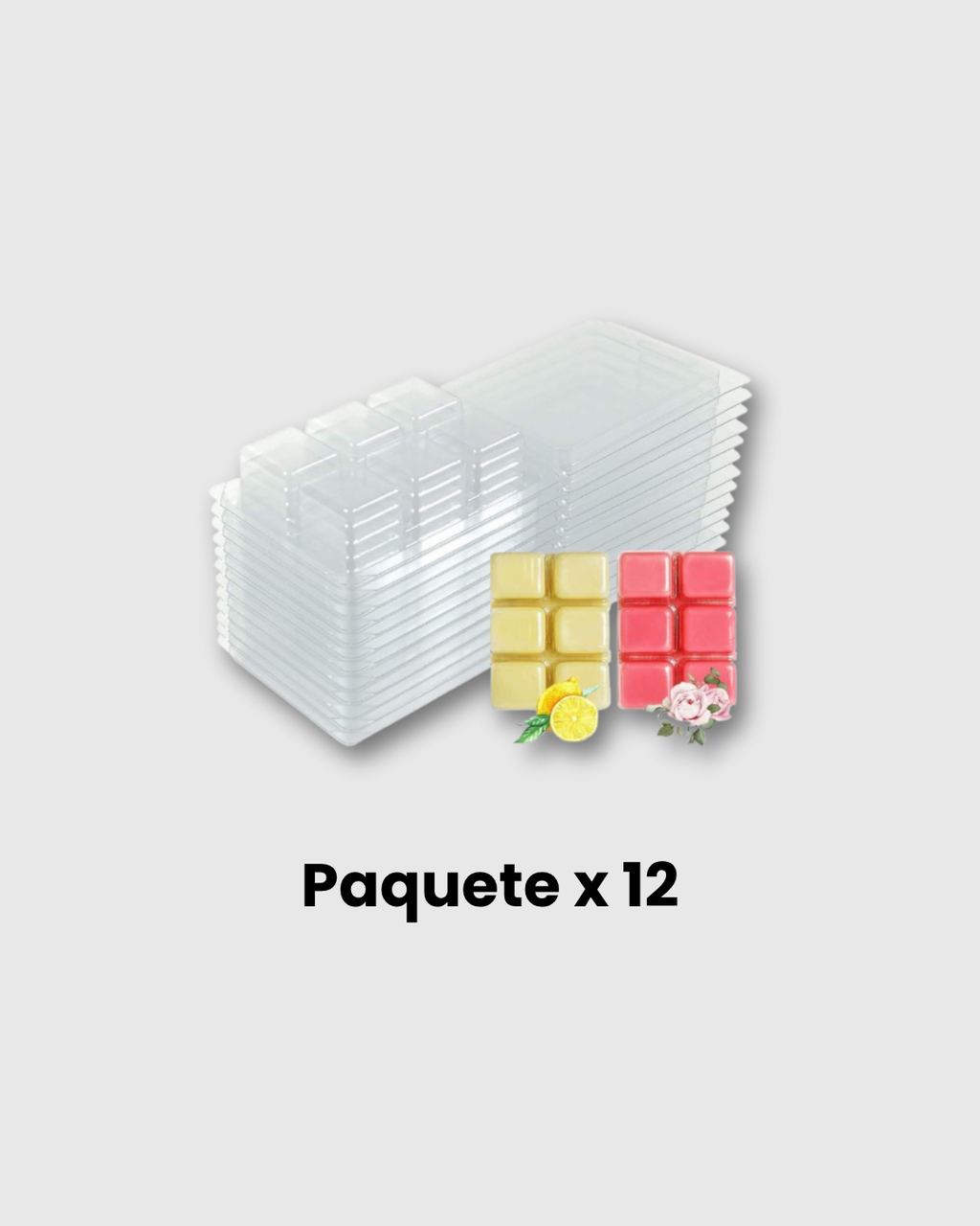 Pack x12 Moldes Transparentes para Wax Melts