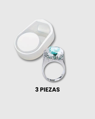 Set de 3 moldes de silicona para anillos y pulseras,