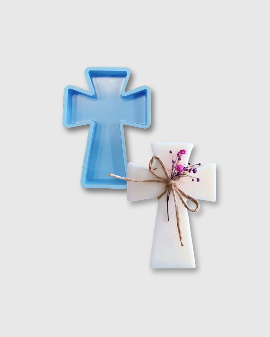 Molde de silicona en forma de cruz