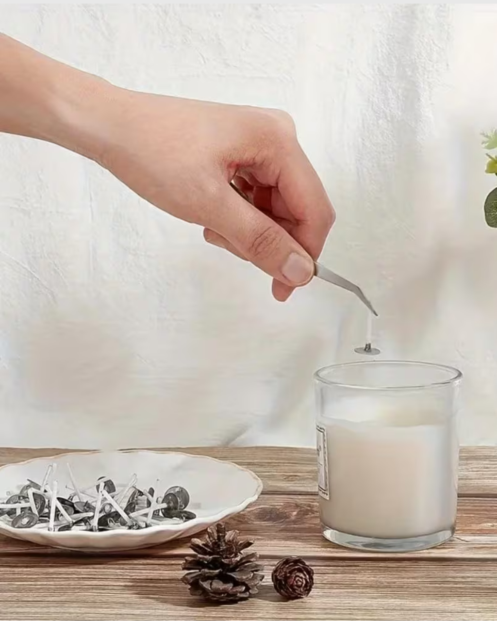 Pabilos con base de aluminio – 50 unidades (2.6cm)