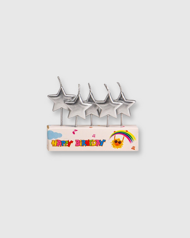 Set 5 velas en forma de estrella