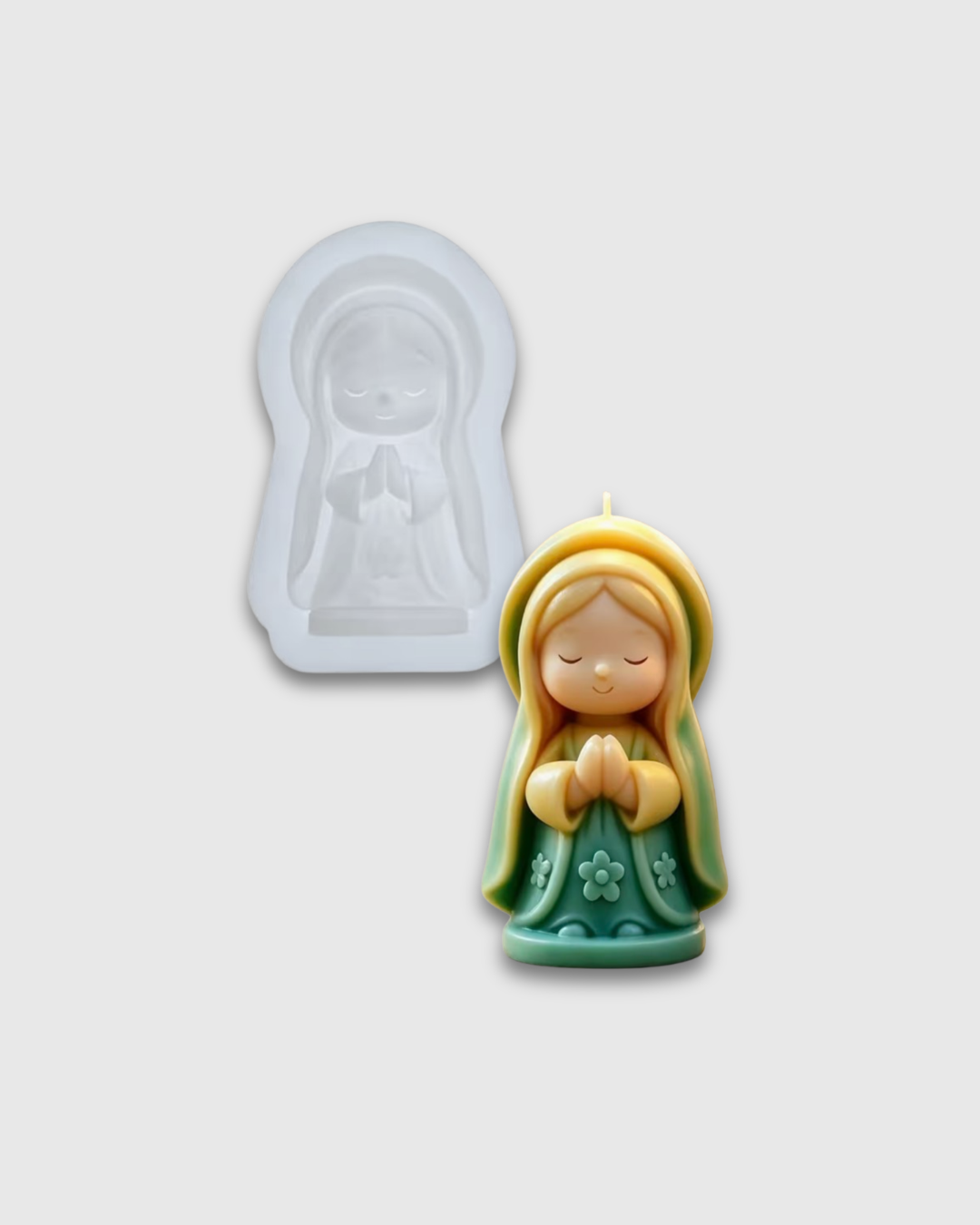 Molde de Silicona Virgen Maria orando