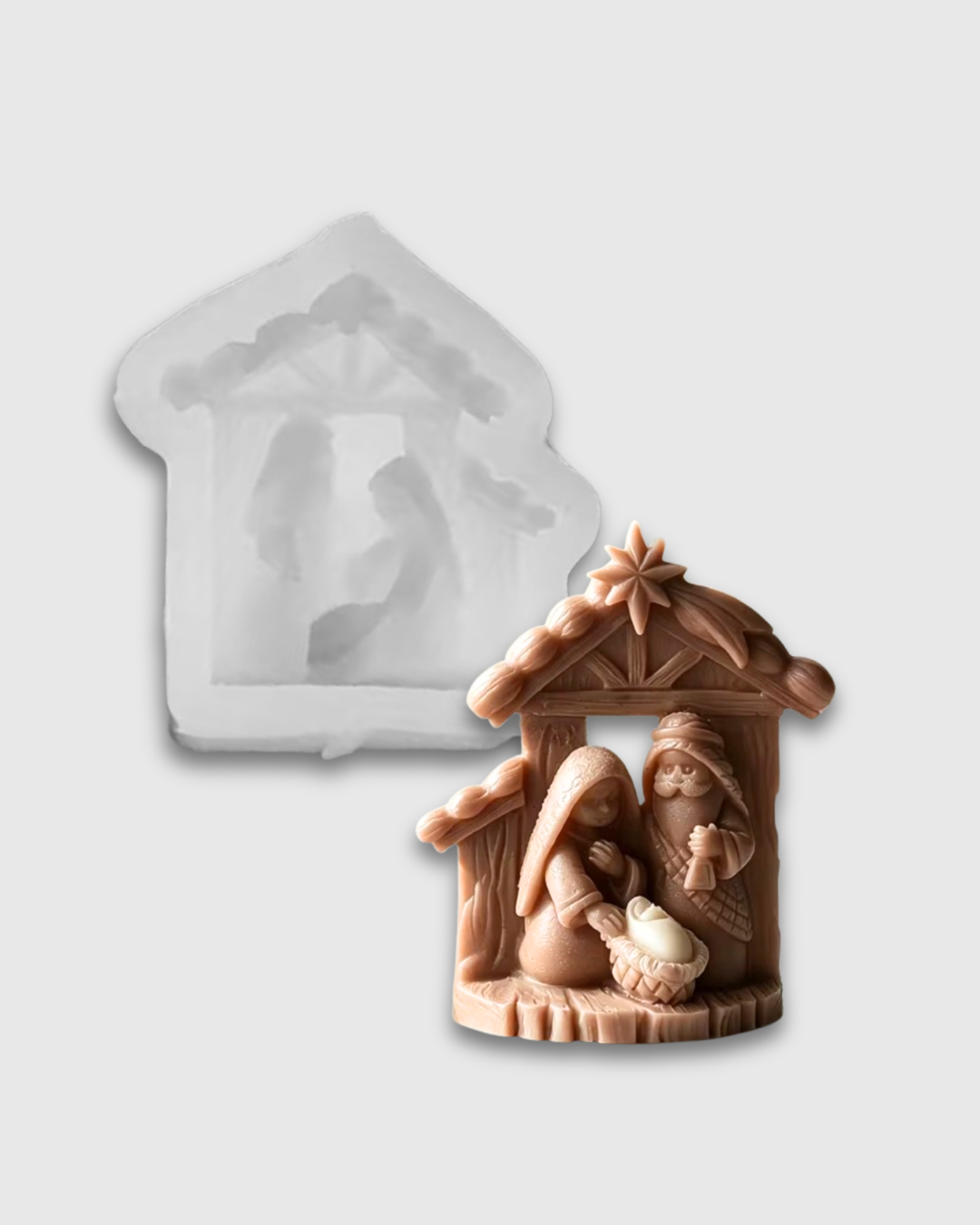 Molde de Silicona Pesebre Sagrada Familia