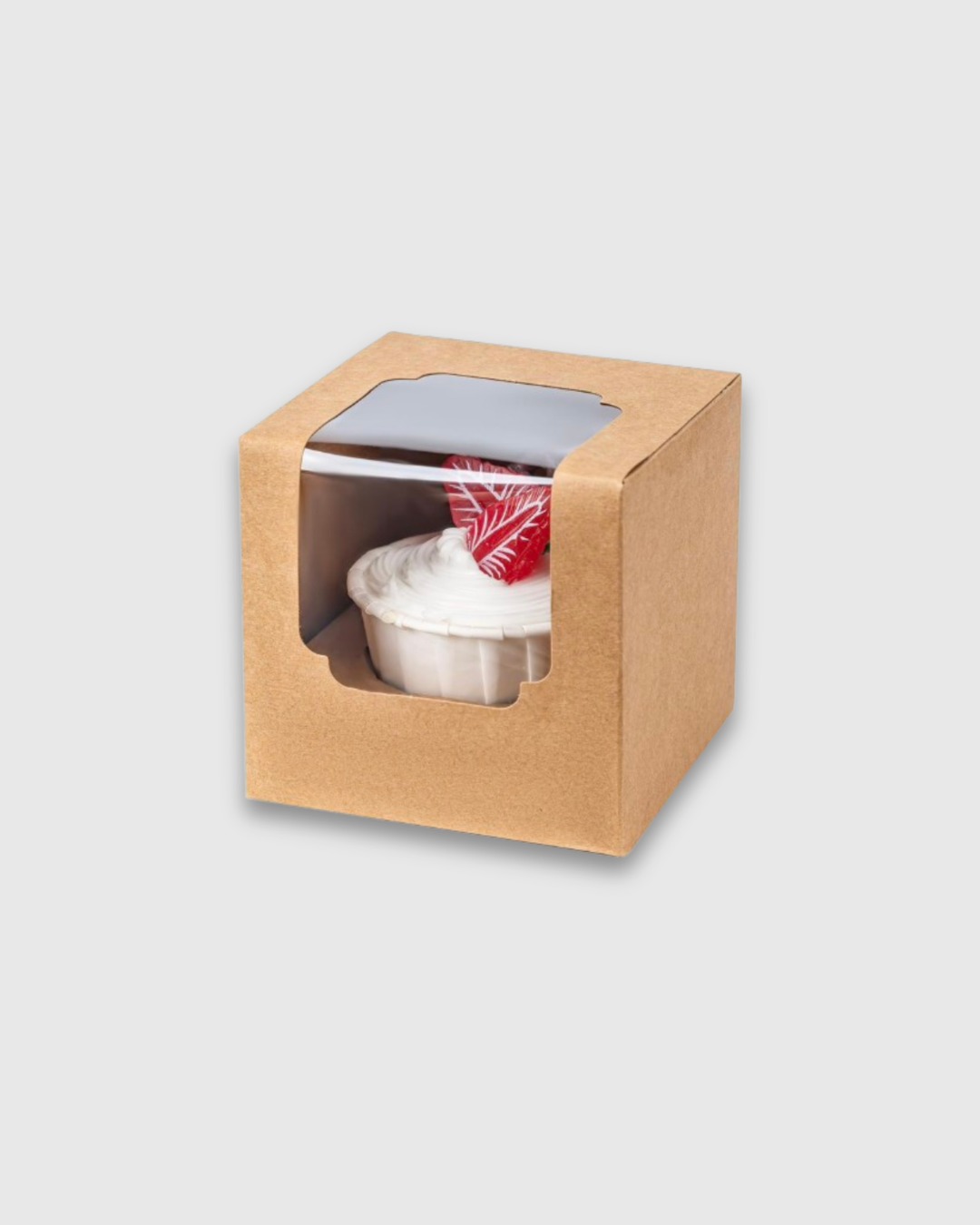 Caja Kraft 8.9 x 8.9 x 8.9 cm con Soporte