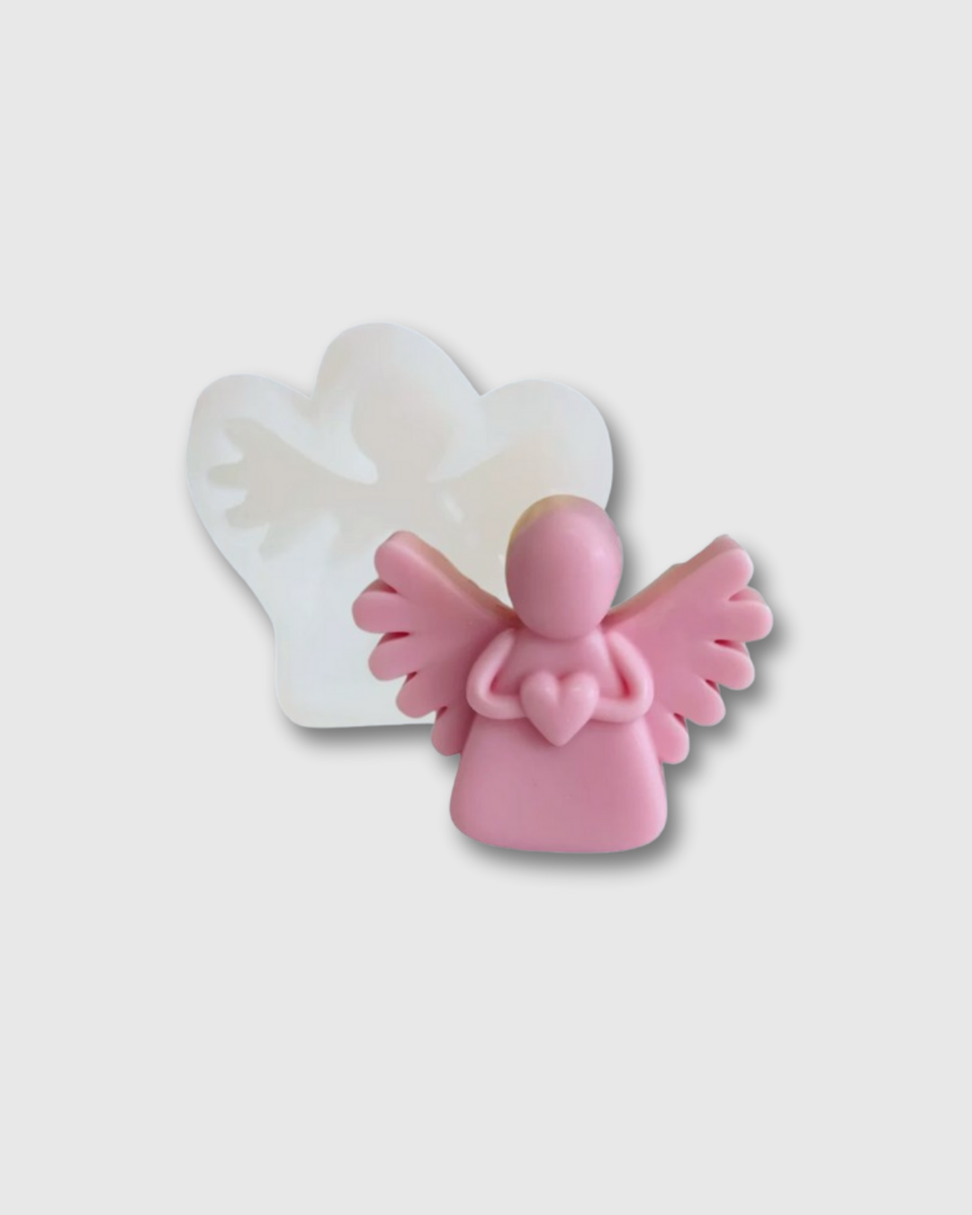 Molde de silicona con forma de angel con corazón