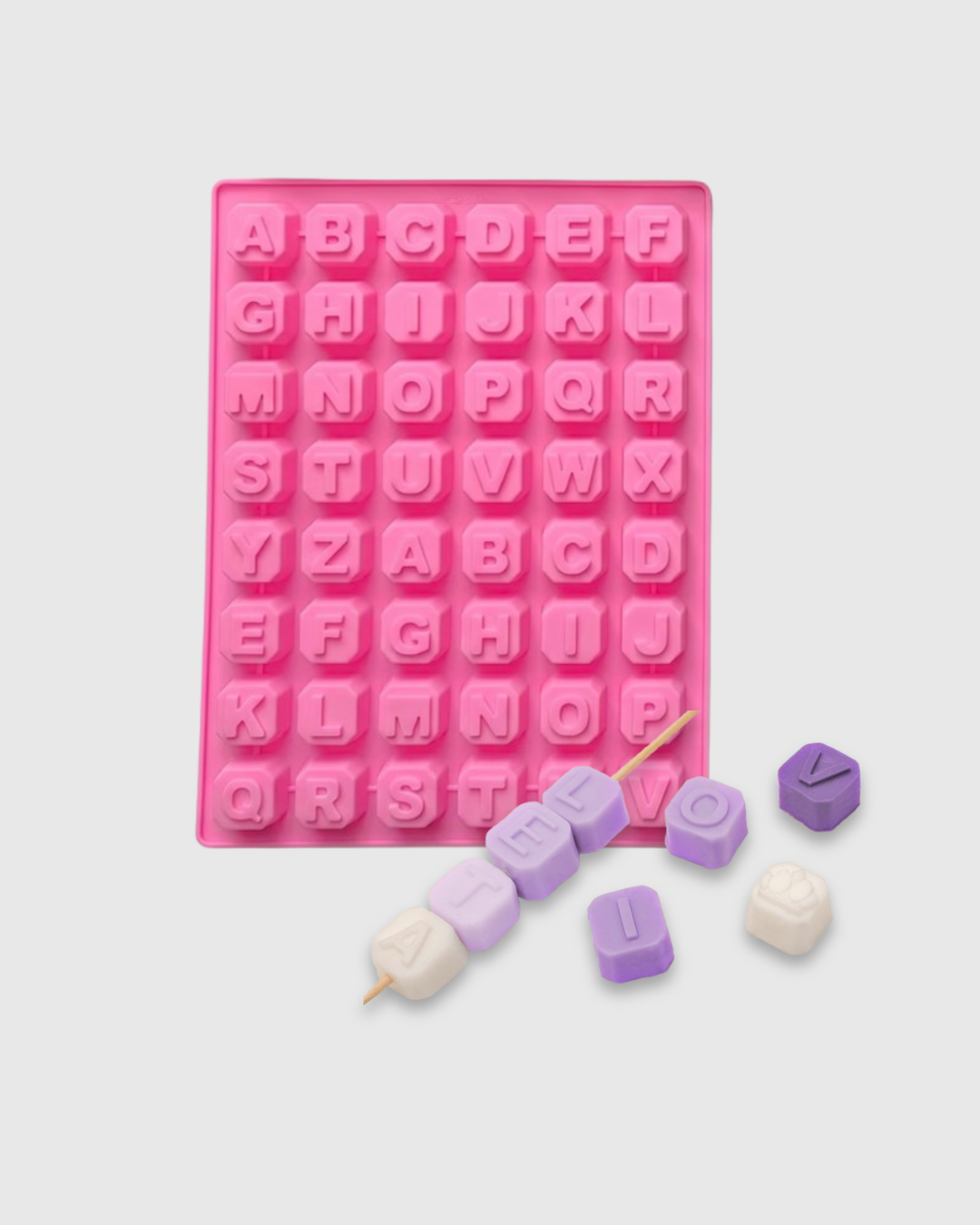 Molde de Cubos con Letras
